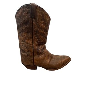 Vintage Panhandle Slim Leather Western Cowboy Boots, Brown, Men's 10.5